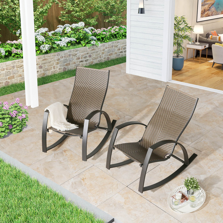 Outdoor glider chair discount set